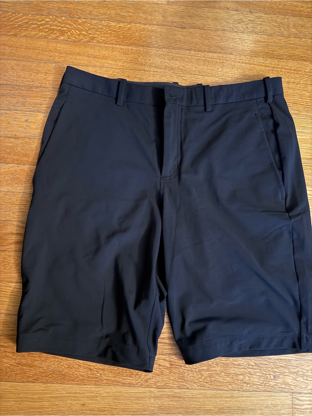 lululemon athletica Men's Black Flat-Front Performance Shorts